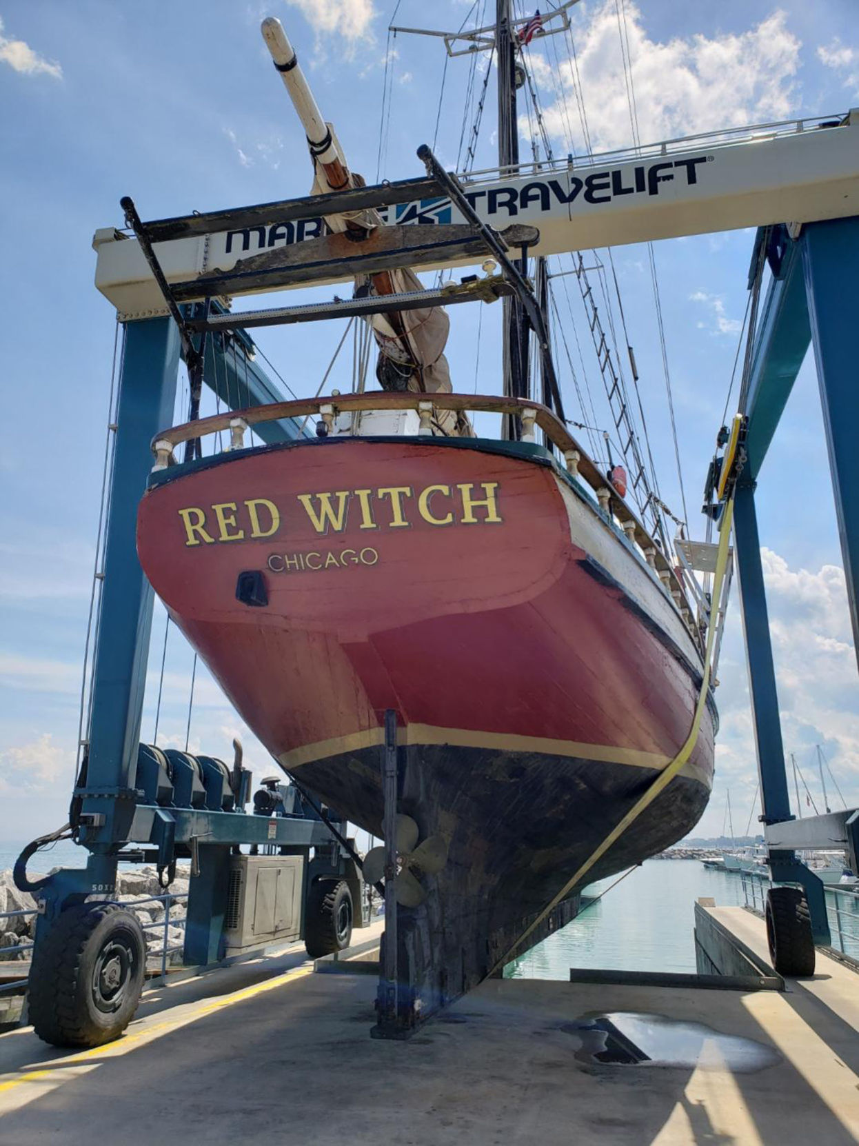 Red Witch ready to sail